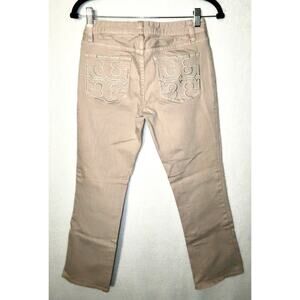 Tory Burch Khaki Tan Cropped Jean Size 26